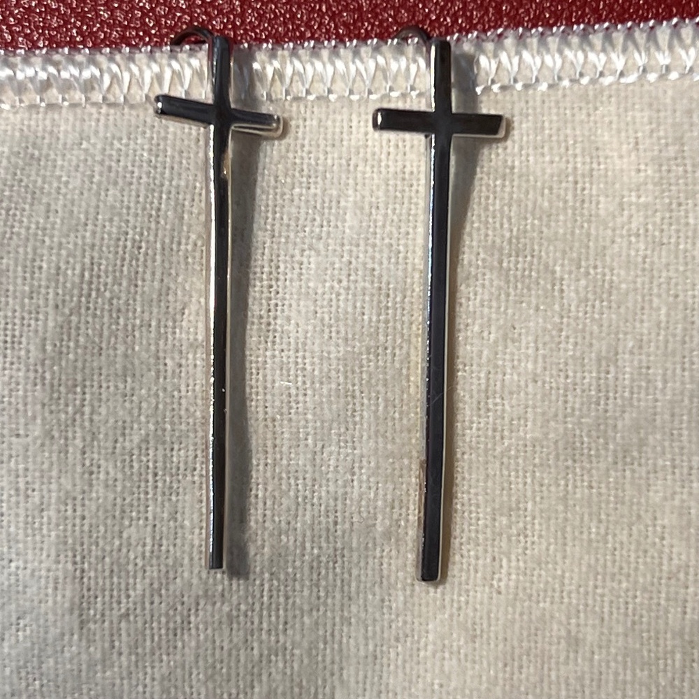 Alex and Ani Cross Earrings